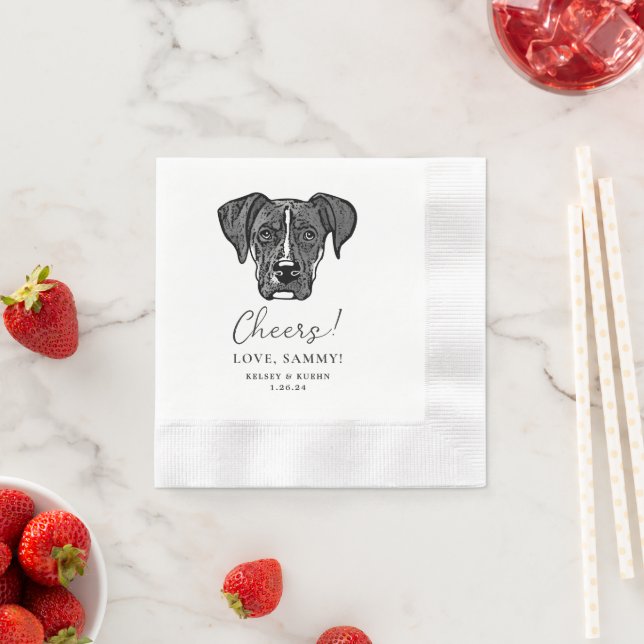 Servilleta De Papel Toallas de Cheque Personalizadas para Perros Boxer (In situ)