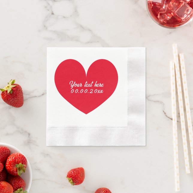 Servilleta De Papel Toallas de coctel acuñadas para boda o compromiso (In situ)