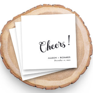 Servilleta De Papel Toallas de Cóctel Boda personalizadas con nombres