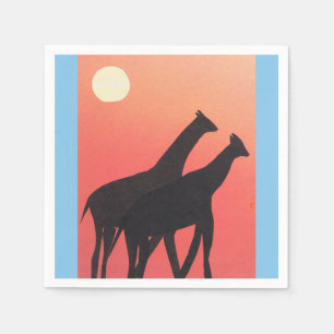 Servilleta De Papel Toallas de cóctel con diseño de jirafa