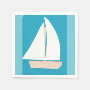 Servilleta De Papel Toallas de cóctel con diseño de velero