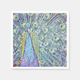Servilleta De Papel Toallas de cóctel con diseño Peacock de Bonito