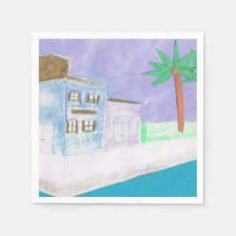 Servilleta De Papel Toallas de cóctel con un diseño caribeño