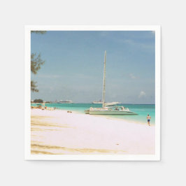 Servilleta De Papel Toallas de cóctel con un escenario de playa