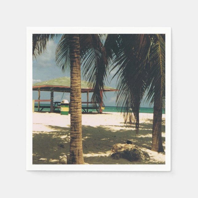Servilleta De Papel Toallas de cóctel con una escena de la isla (Anverso)