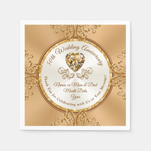 Servilleta De Papel Toallas de cóctel de 50 años personalizadas