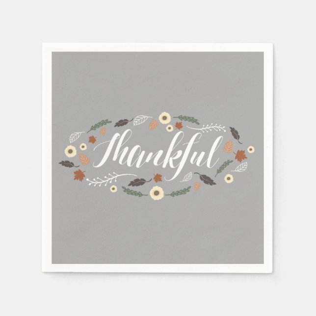 Servilleta De Papel Toallas de Cóctel de Acción de Gracias (Anverso)