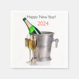 Servilleta De Papel Toallas de cóctel de Año Nuevo 2024