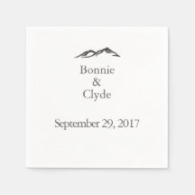 Toallas de cóctel de Boda de montaña