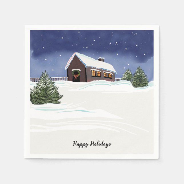 Servilleta De Papel Toallas de cóctel de fiesta navideña personalizada (Anverso)