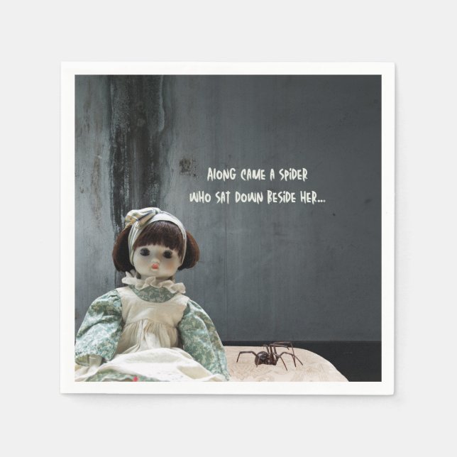 Servilleta De Papel Toallas de Cóctel de Halloween, espeluznante Miss  (Anverso)