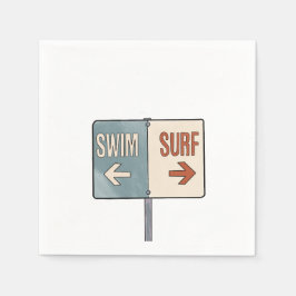 Servilleta De Papel Toallas de cóctel de surf. Malibu boda