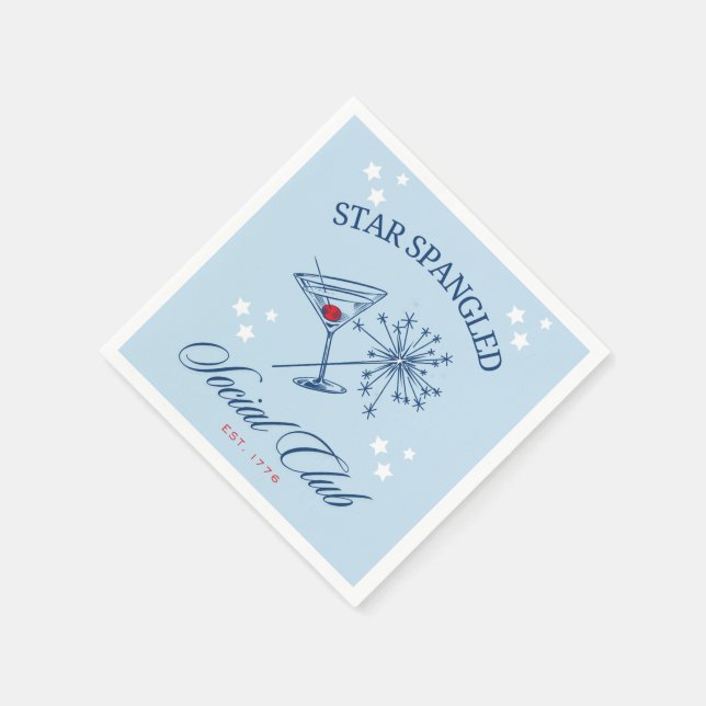 Servilleta De Papel Toallas de cóctel del 4 de julio (Borde)