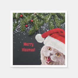 Servilleta De Papel Toallas de cóctel, Feliz Hissmas