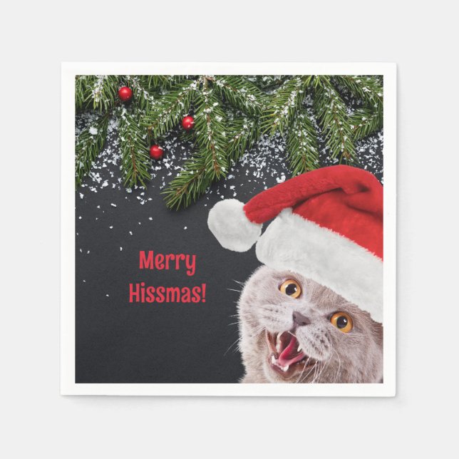 Servilleta De Papel Toallas de cóctel, Feliz Hissmas (Anverso)