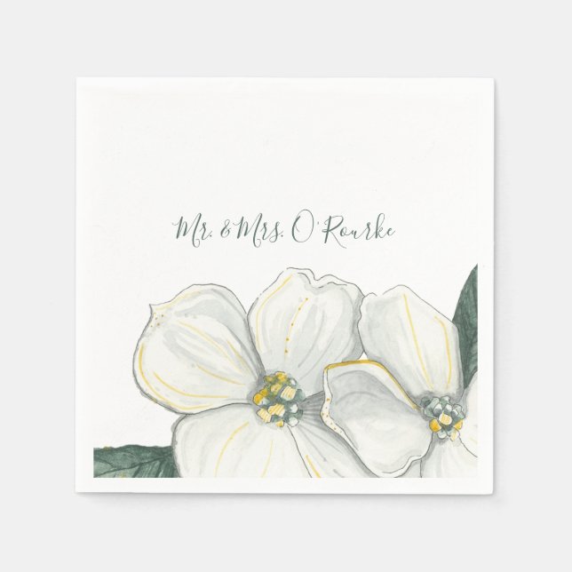 Servilleta De Papel Toallas de cóctel para boda y ducha de novia (Anverso)