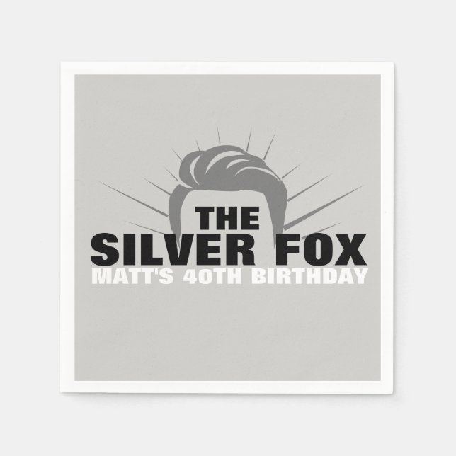 Servilleta De Papel Toallas de cóctel para fiestas de cumpleaños mascu (Anverso)