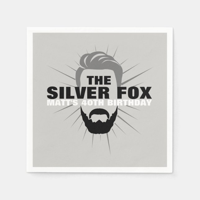 Servilleta De Papel Toallas de cóctel para fiestas de cumpleaños mascu (Anverso)