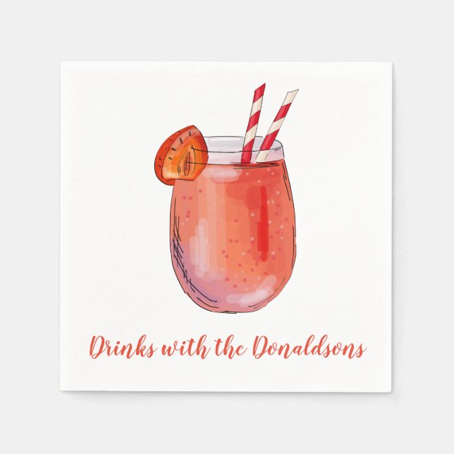 Servilleta De Papel Toallas de cóctel personalizadas (Anverso)