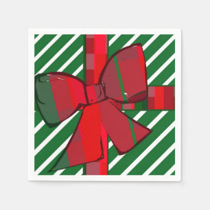 Servilleta De Papel Toallas de coctel rayadas verdes y blancas con arc