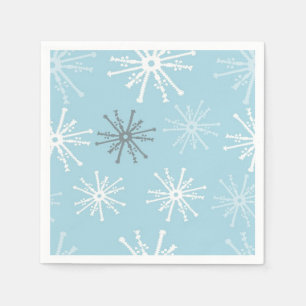 Servilleta De Papel Toallas de cóctel Snowflakes congeladas