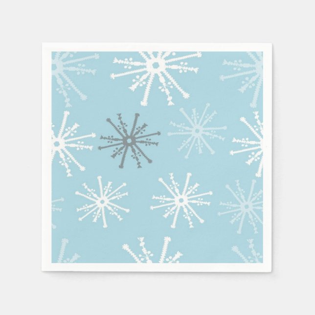 Servilleta De Papel Toallas de cóctel Snowflakes congeladas (Anverso)