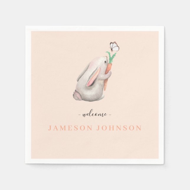 Servilleta De Papel Toallas de conejo bebé para Fiesta (Anverso)