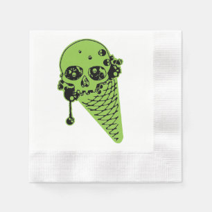 Servilleta De Papel Toallas de conejo de helado de veneno verde