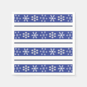 Servilleta De Papel Toallas de copo de nieve azul y blanco