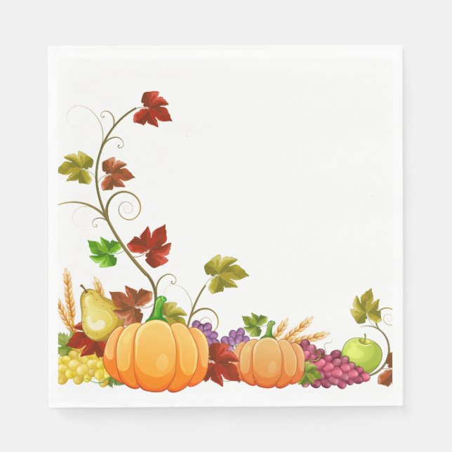 Servilleta De Papel Toallas de cosecha de otoño (Anverso)