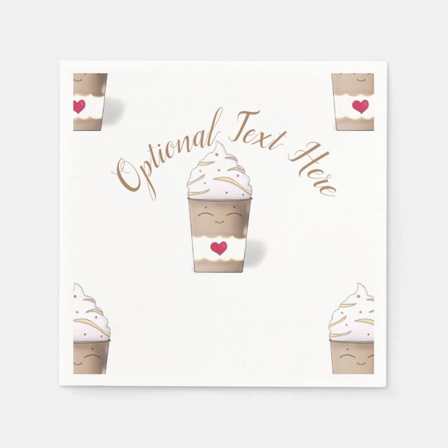 Servilleta De Papel Toallas de crema de lata y batida (café) (Anverso)