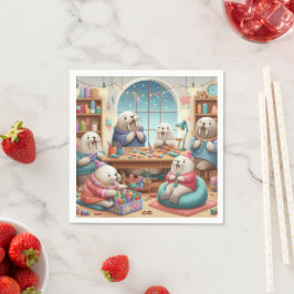 Servilleta De Papel Toallas de cumpleaños Adorable Walrus