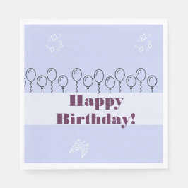 Servilleta De Papel Toallas de cumpleaños azules