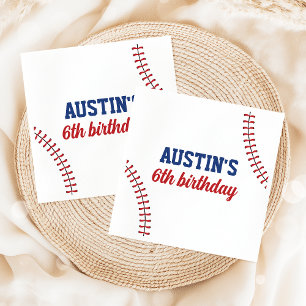Servilleta De Papel Toallas de cumpleaños de béisbol de Año Rookie