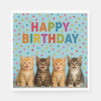 Servilleta De Papel ¡Toallas de cumpleaños de gatito!