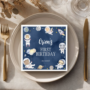 Servilleta De Papel Toallas de cumpleaños de Safari Astronauta en el e