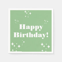 Toallas de cumpleaños de Sea Green