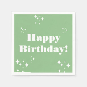 Servilleta De Papel Toallas de cumpleaños de Sea Green