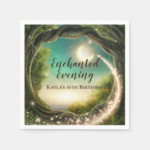 Servilleta De Papel Toallas de cumpleaños forestales encantadas