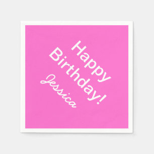 Servilleta De Papel Toallas de cumpleaños personalizadas en colores pe