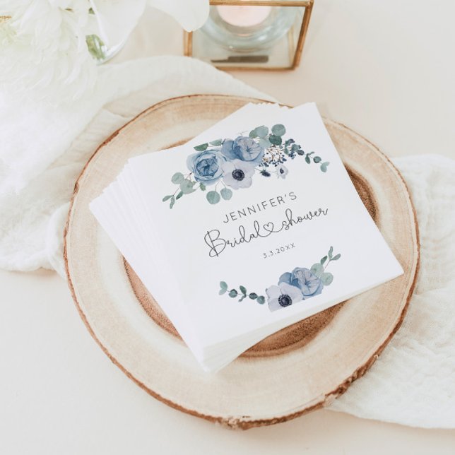 Servilleta De Papel Toallas de ducha con flores azul y turbio (Subido por el creador)