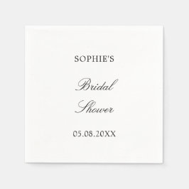 Servilleta De Papel Toallas de ducha de novia con guión minimalista