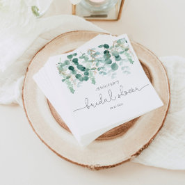 Servilleta De Papel Toallas de ducha de novia elegantes para eucalipto