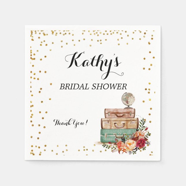 Servilleta De Papel Toallas de ducha para las novias (Anverso)