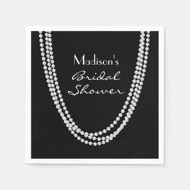 Servilleta De Papel Toallas de ducha Pearl Bridal de 1920 (Anverso)