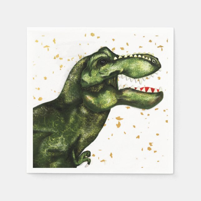 Servilleta De Papel Toallas de Fiesta de dinosaurios T-Rex (Anverso)