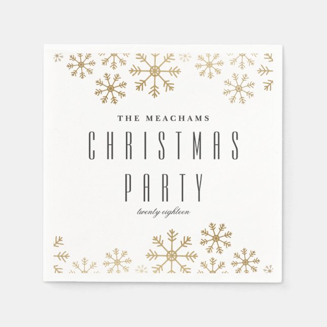 Servilleta De Papel Toallas de fiesta de nieve dispersas (Anverso)