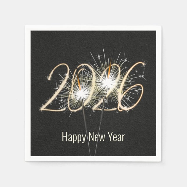 Servilleta De Papel Toallas de Fiesta Sparklers 2026 (Anverso)