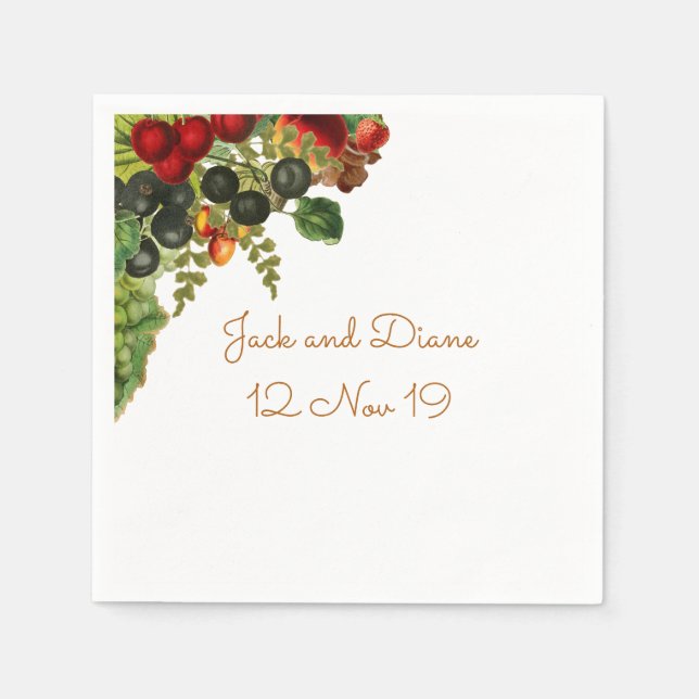 Servilleta De Papel Toallas de fruta de otoño (Anverso)