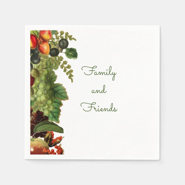 Servilleta De Papel Toallas de fruta de otoño (Anverso)